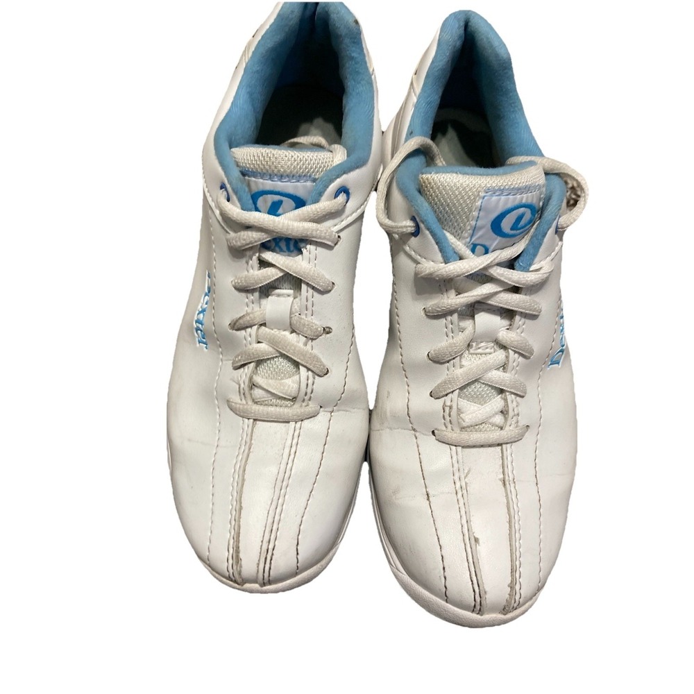 Dexter Raquel IV Bowling Shoes Womens 7 White Blue Non Marking Lace Up